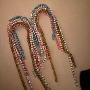 Multicolor Crystal Dangle Earrings